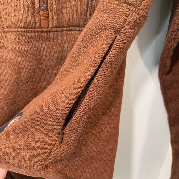 Indygena Women's Hiti Fleece Half Zip Fleece Polartec Orange Brown Small - Picture 4 of 7